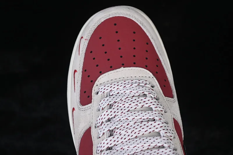 All categories Nk Air Force 1 Air Force series Nk Air Force 1 Low Air Force low-top Nike Air Force 1'07 Low Three-party joint burgundy gray Air Force 1 low-top casual sneakers SY1388-014